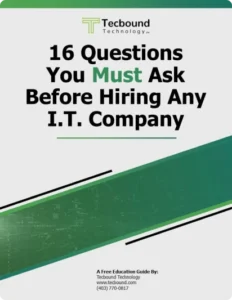 Tecbound 16 Critical Questions you Must Ask Before Hiring an IT Company Report Cover