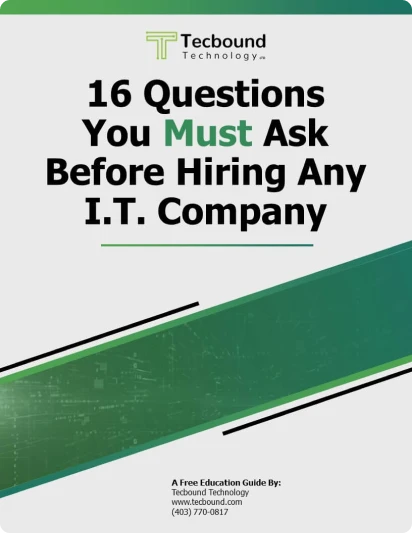 Tecbound 16 Critical Questions you Must Ask Before Hiring an IT Company Report Cover